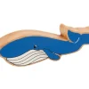 Baleine bleue en bois 17.5 x 5.4 x 2.5 cm