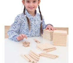 Base 10 - 120 pièces en BOIS centaines, dizaines et unités