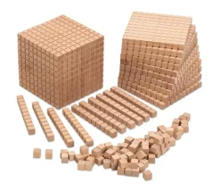 Base 10 - 120 pièces en BOIS centaines, dizaines et unités