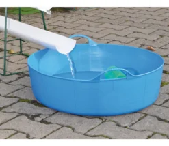 Bassine ronde en plastique bleu 35 L