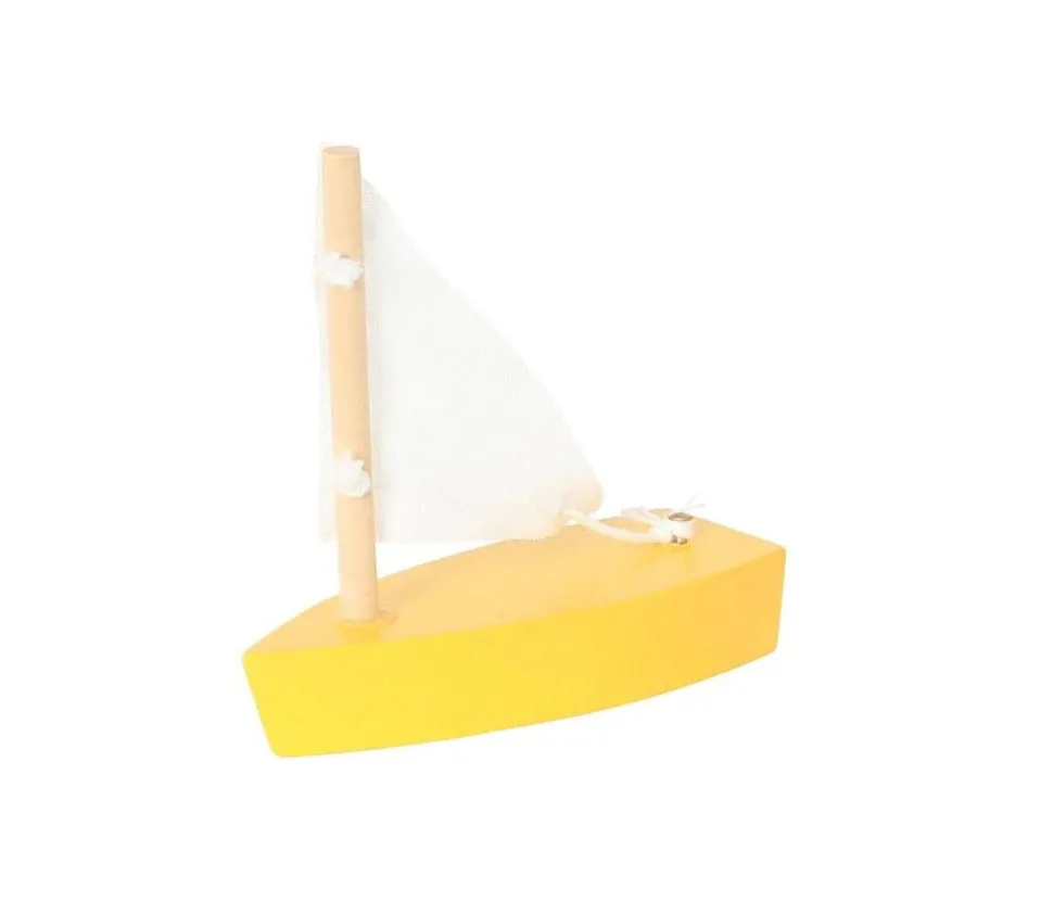 Bateau en BOIS jaune 62x25x65 mm