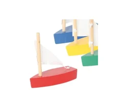 Bateau en BOIS rouge 62x25x65 mm