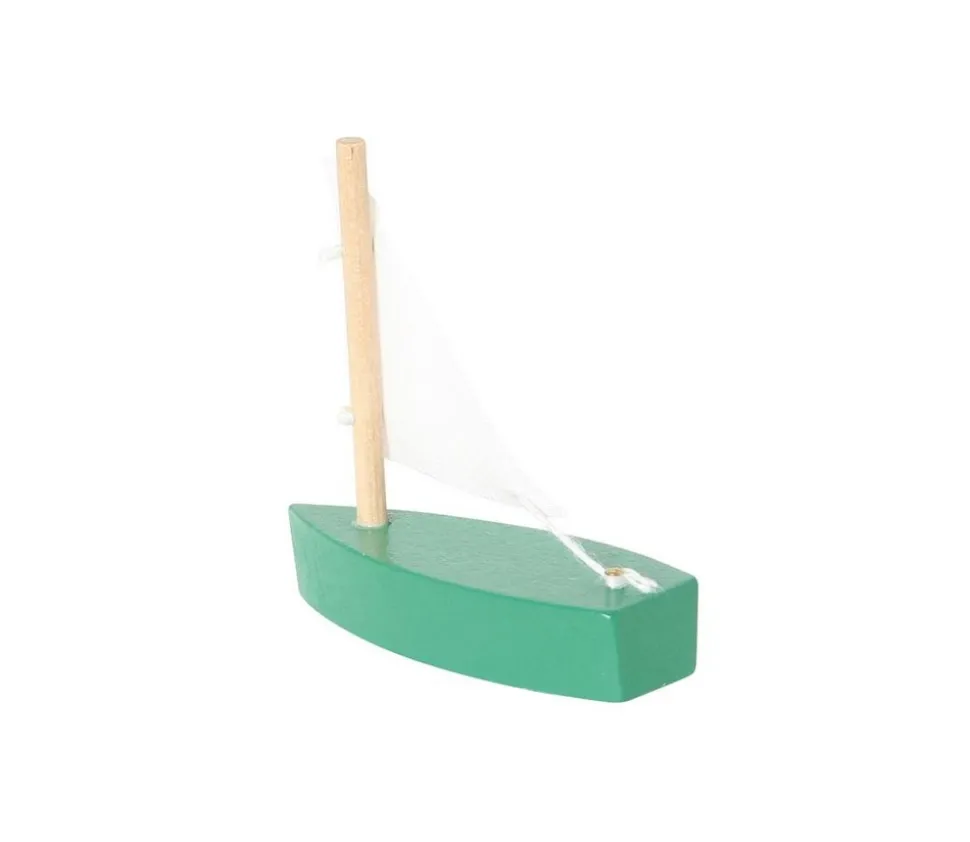 Bateau en BOIS vert 62x25x65 mm