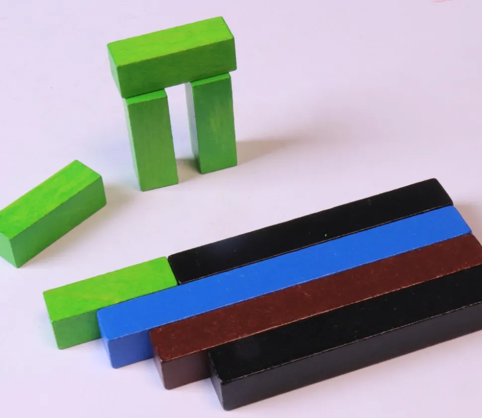 Batonnet en bois vert de 3 cm - 10x10x30 mm