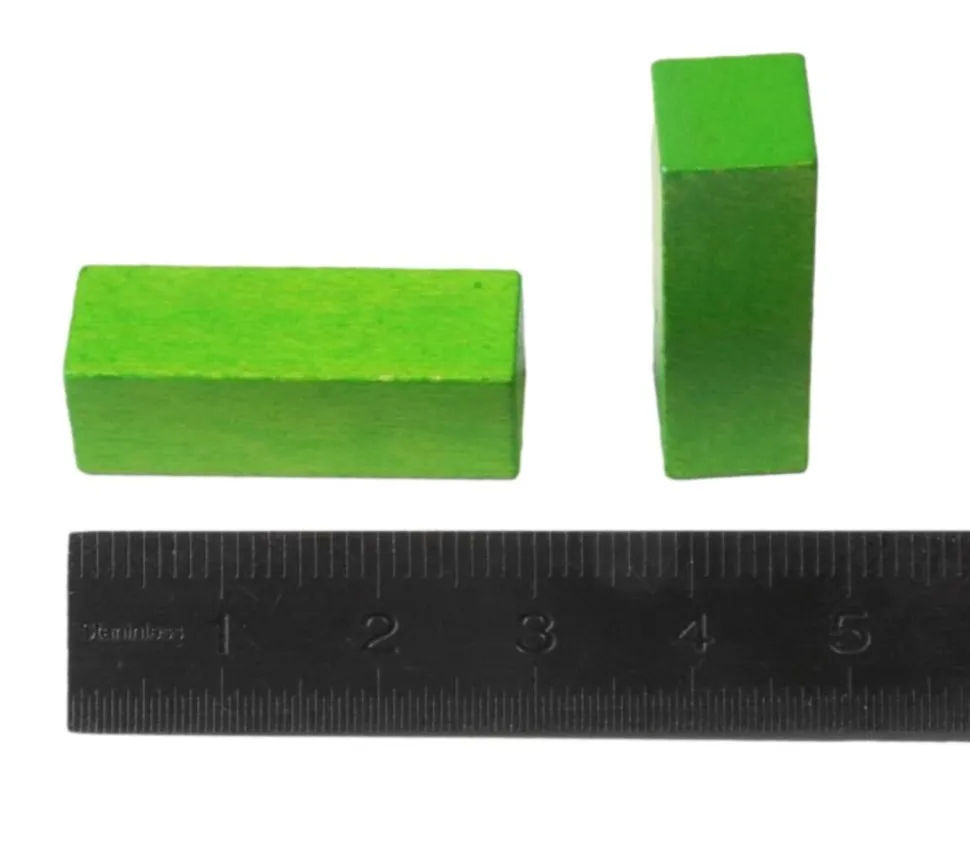 Batonnet en bois vert de 3 cm - 10x10x30 mm