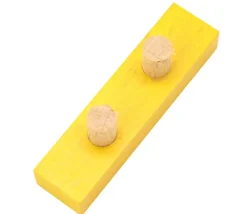 Bûchette jaune avec 2 tiges 8x12x48 mm pions en bois pour jeu