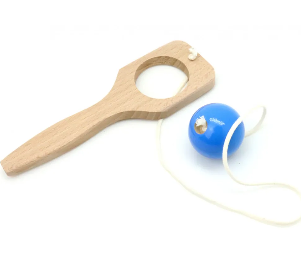 Bilboraquette 16 cm en bois avec boule