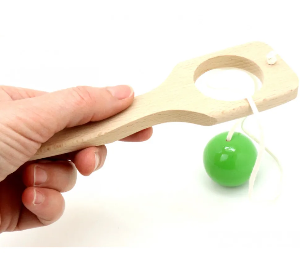 Bilboraquette 16 cm en bois avec boule