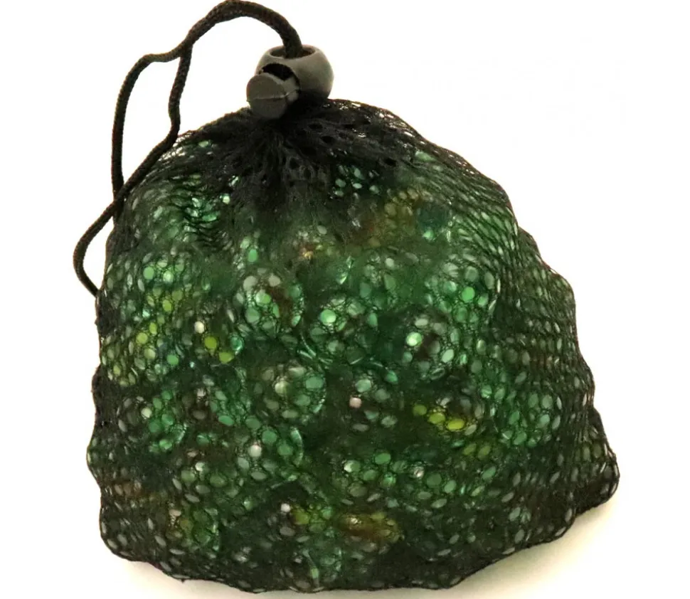 Billes en verre pour jeu lot d'environ 200 billes + 4 boulets