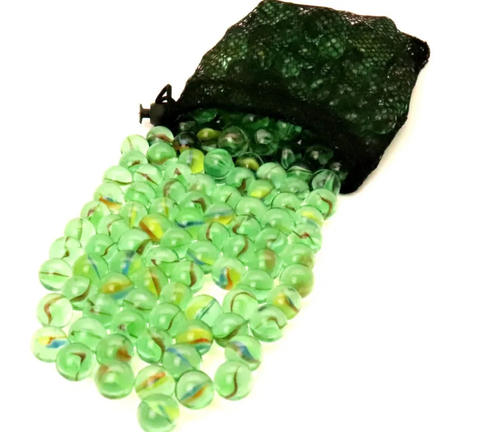 Billes en verre pour jeu lot d'environ 200 billes + 4 boulets