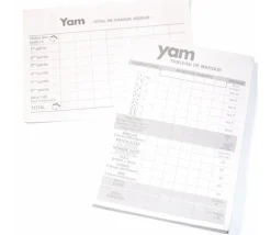 Bloc note pour jeu de dés yams marquage points