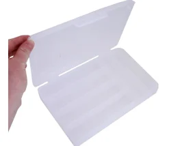 Boite 6 compartiments vide de 24.5 x 16.5 x 4 cm en plastique