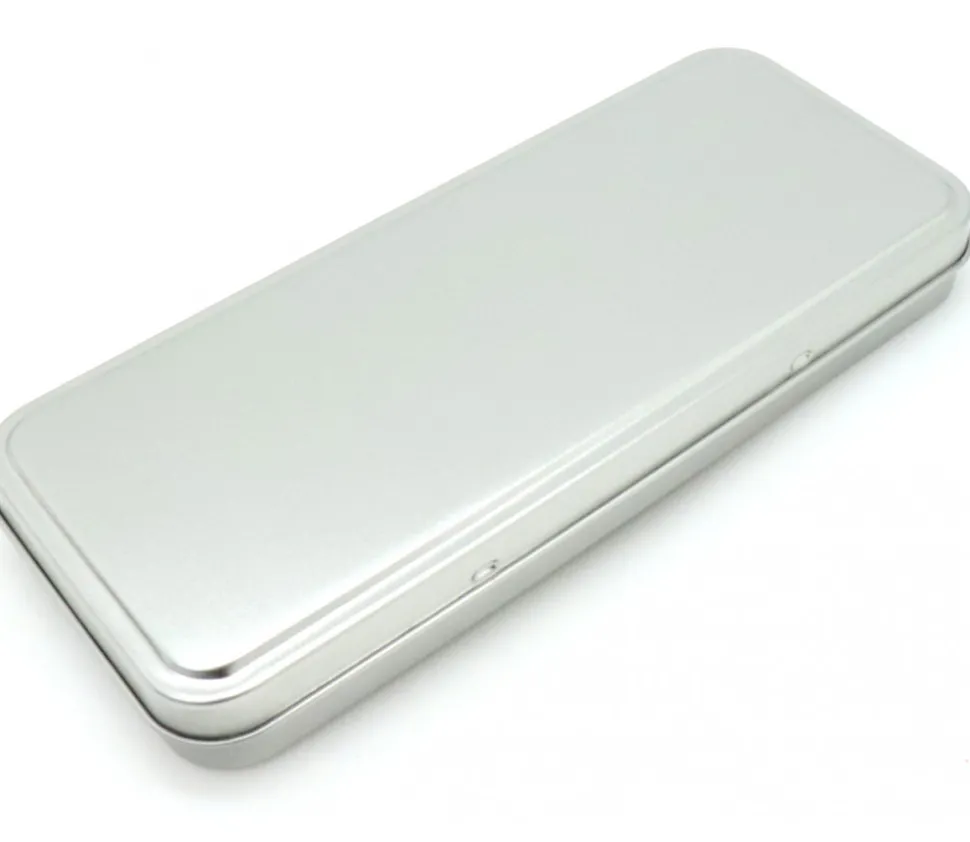 Boite à crayons étui métal avec couvercle 180 x 77 x 22 mm