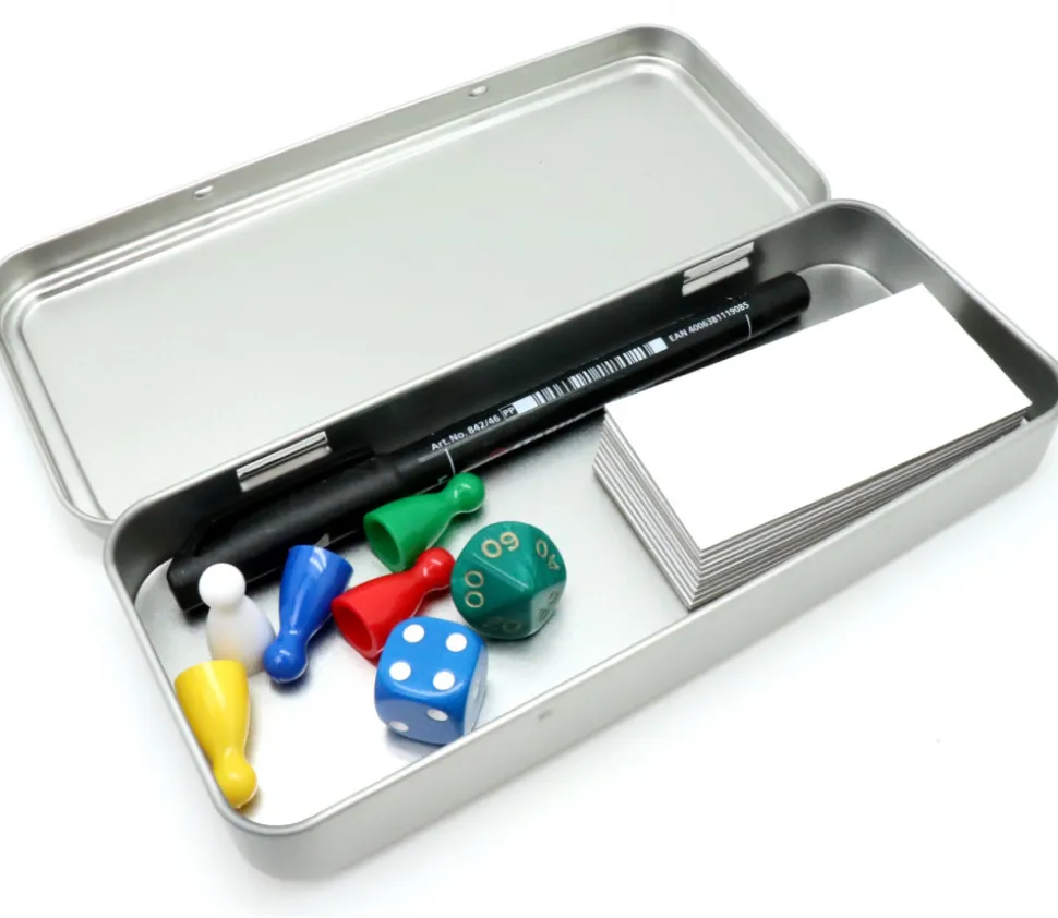 Boite à crayons étui métal avec couvercle 180 x 77 x 22 mm