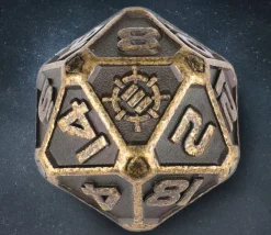 Boite 7 dés multi-face métal jeux de rôles ENHANCE