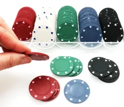 Boite 100 jetons pour jeu de poker - fiches 40 mm