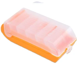 Boite à trier cartes jaune de 20 x 9 x 6.5 cm avec intercalaires amovibles