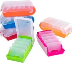 Boite à trier cartes vert de 20 x 9 x 6.5 cm avec intercalaires amovibles