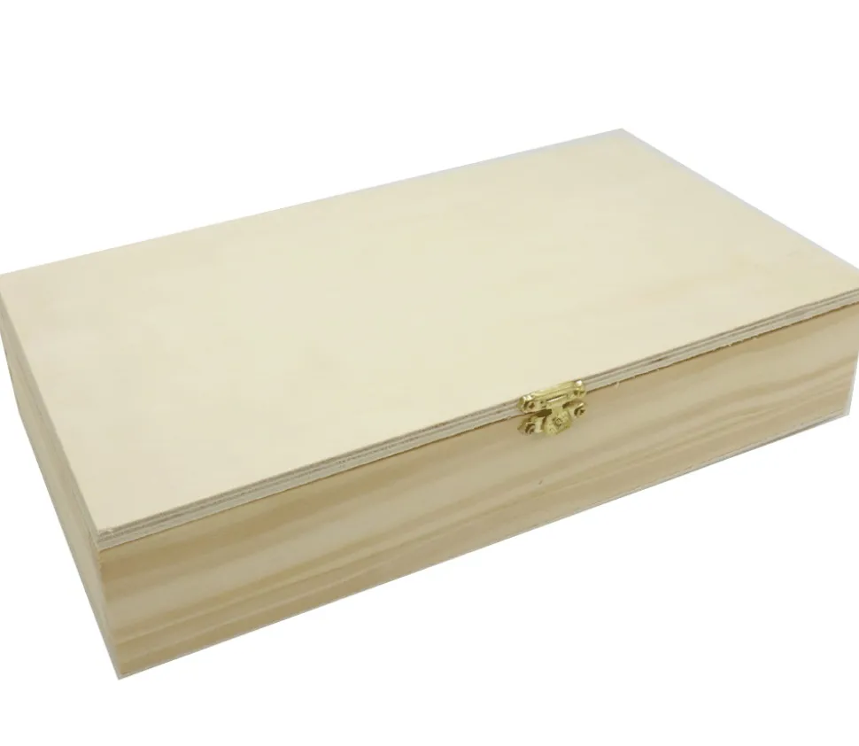 Boite bois 6 compartiments 29.4 x 16 x 6 cm pour accessoires de jeux