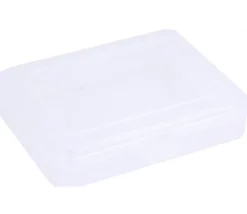 Boite clips mini transparente 91x66x21 mm vide