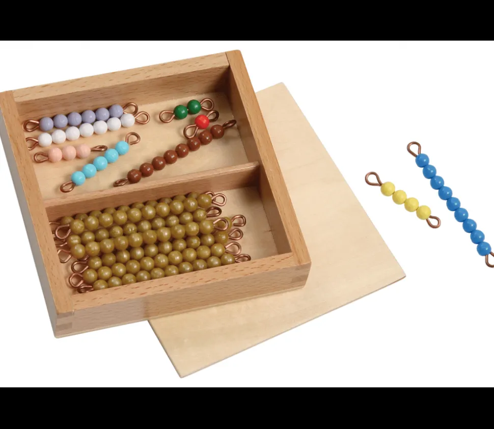 Boite individuelle 18 tiges perles Montessori