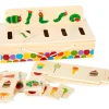 Boite jeu tri des images - chenille qui fait des trous