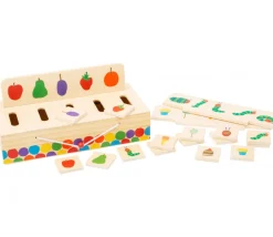 Boite jeu tri des images - chenille qui fait des trous