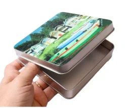 Boite métal carrée personnalisée avec votre image