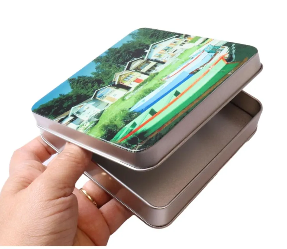 Boite métal carrée personnalisée avec votre image