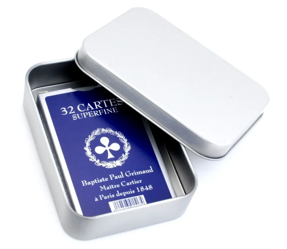 Boite métal cartes à jouer 105 x 75 x 25 mm