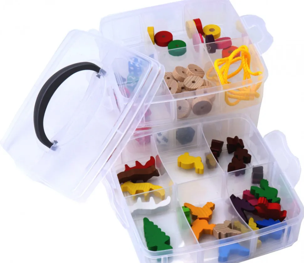 Boite plastique 3 niveaux empilables 18 casiers