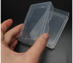 Boite plastique 10.3 x 5.8 x 1.8 cm transparente vide pour cartes à jouer