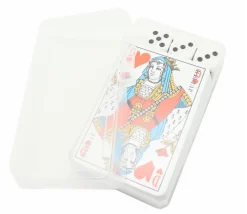 Boite plastique 10.3 x 5.8 x 1.8 cm transparente vide pour cartes à jouer