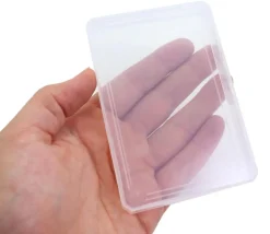 Boite plastique 105 x 70 x 15 mm transparente vide pour cartes à jouer