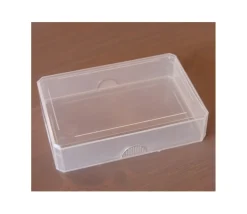 Boite plastique BRIDGE pour 54 cartes à jouer transparentes vide
