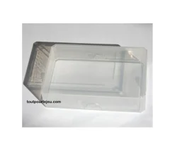 Boite plastique BRIDGE pour 54 cartes à jouer transparentes vide