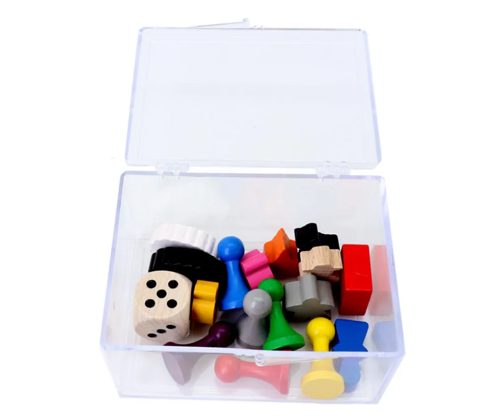 Boite plastique cristal 100 cartes à jouer transparentes vide