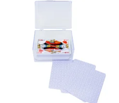Boite plastique cristal 100 cartes à jouer transparentes vide