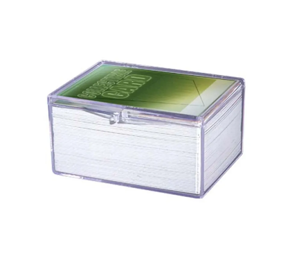 Boite plastique cristal 100 cartes à jouer transparentes vide