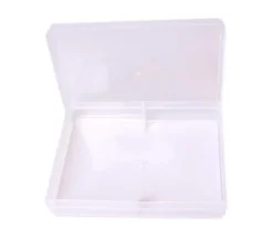 Boite plastique double pour 2 jeux 54 cartes à jouer transparentes vide