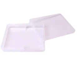 Boite plastique double pour 2 jeux 54 cartes à jouer transparentes vide