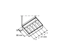 Boite PM 6 compartiments de 16.5 x 10.2 x 3.1 mm en plastique