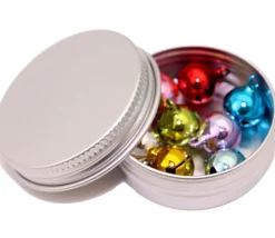 Boîte ronde Ø 5.2 cm aluminium avec couvercle à vis métal