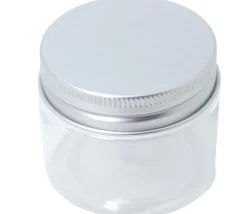 Boîte ronde Ø 4.8 cm plastique avec couvercle à vis en aluminium