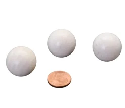 Boule 2 cm blanche en bois - bille hêtre diamètre 20 mm