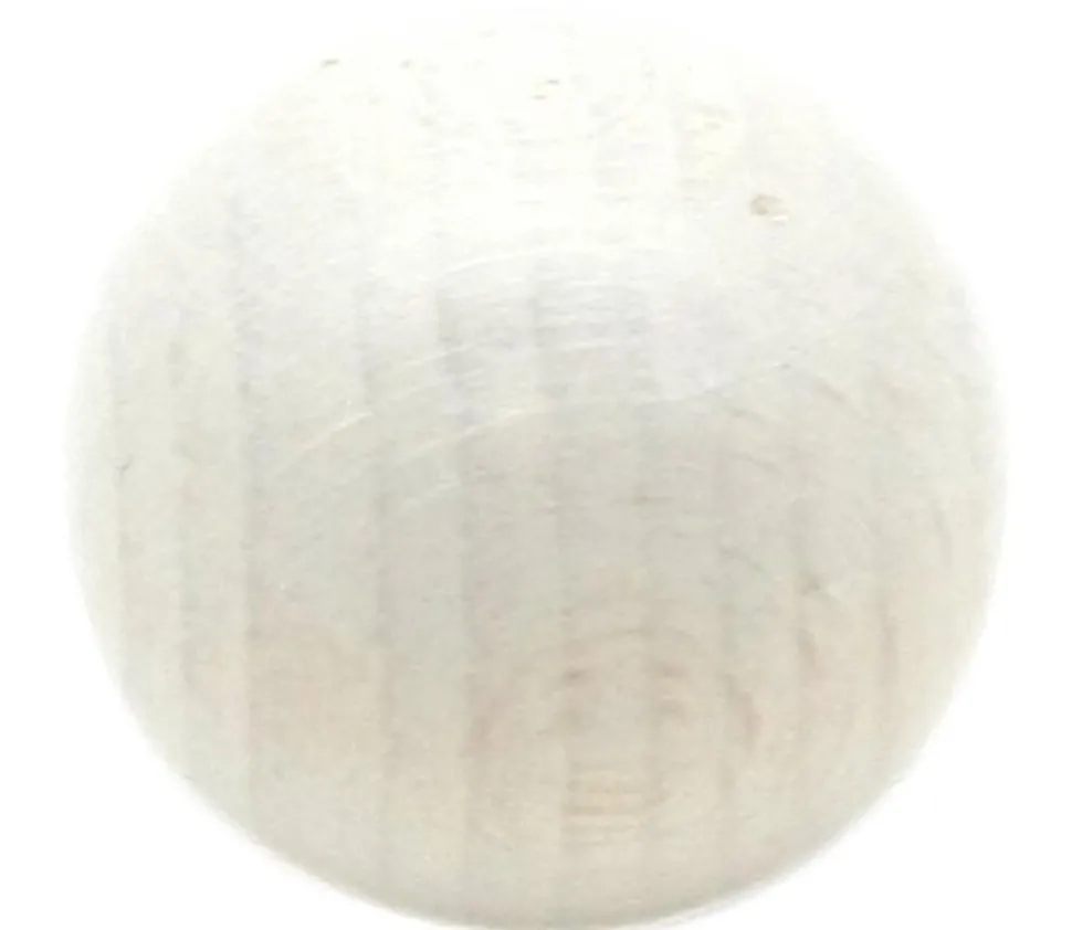 Boule 2.5 cm couleur blanche en bois - bille hêtre diamètre 25 mm