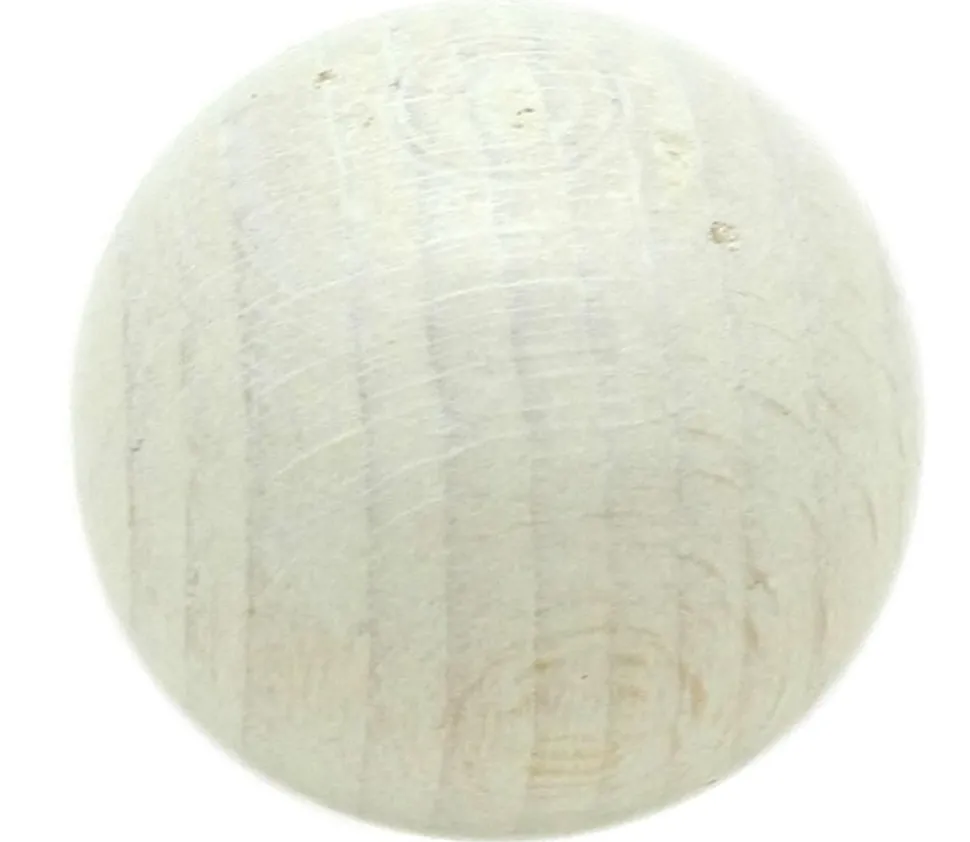Boule 2.5 cm couleur blanche en bois - bille hêtre diamètre 25 mm