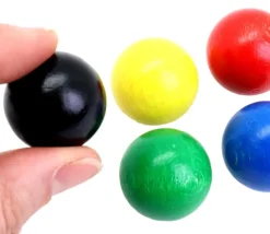 Boule 2.5 cm couleur blanche en bois - bille hêtre diamètre 25 mm