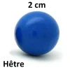 Boule 2 cm couleur bleue en bois - bille hêtre diamètre 20 mm