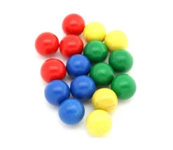 Boule 2 cm couleur bleue en bois - bille hêtre diamètre 20 mm